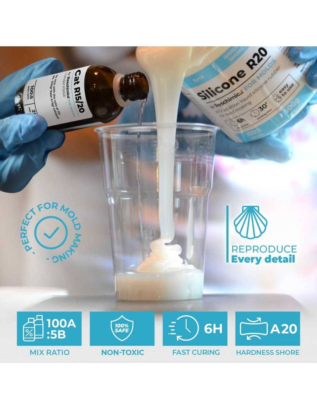 Течен силикон за леене R20 No bubbles