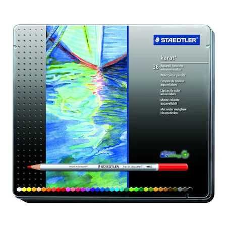 Creioane acuarela STAEDTLER Karat Aquarell,36 culori/set(Super Ofertă)