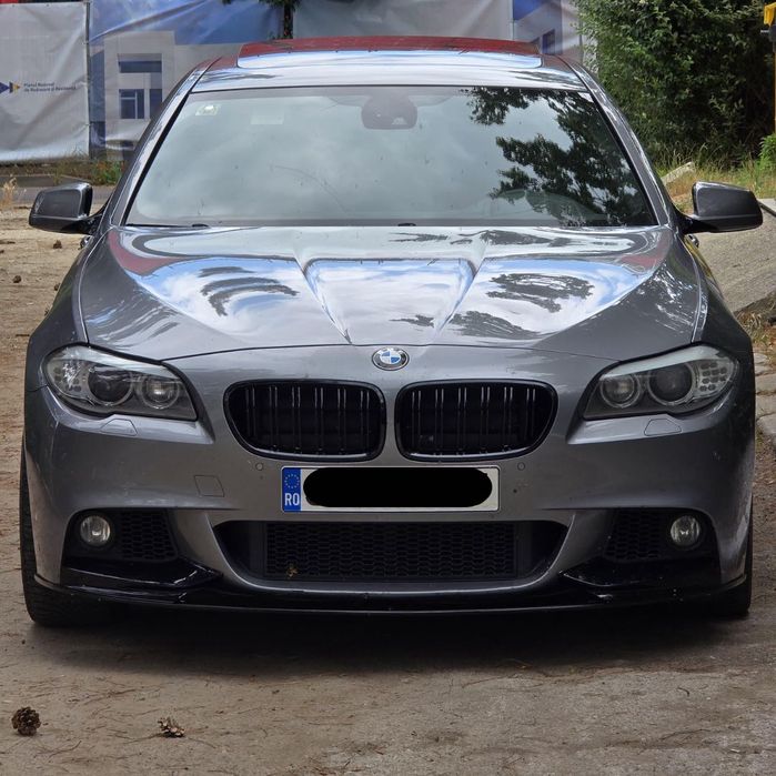 Lip prelungire buza bara fata M-Tech BMW Seria 5 F10 F11 Negru Lucios