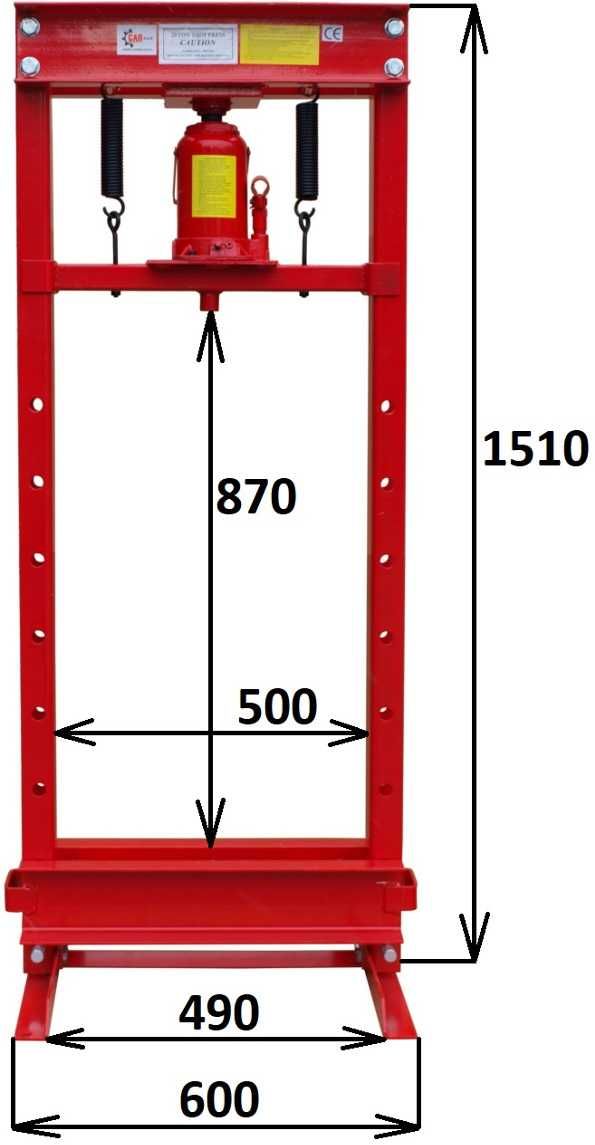 Presa hidraulica 20T 0-87cm 8trepte extras rulmenti stand (MT01206)