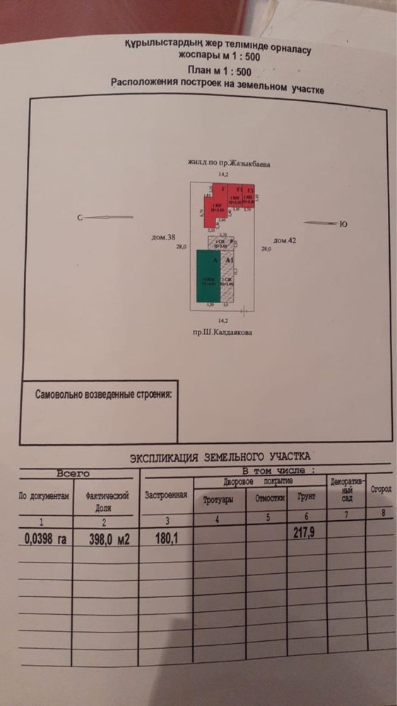 Жер уй Балыкшы шагын ауданы