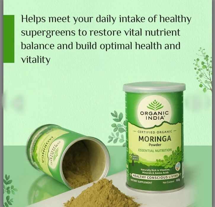 ORGANIC INDIA Moringa - Essential Nutrition Органический порошок