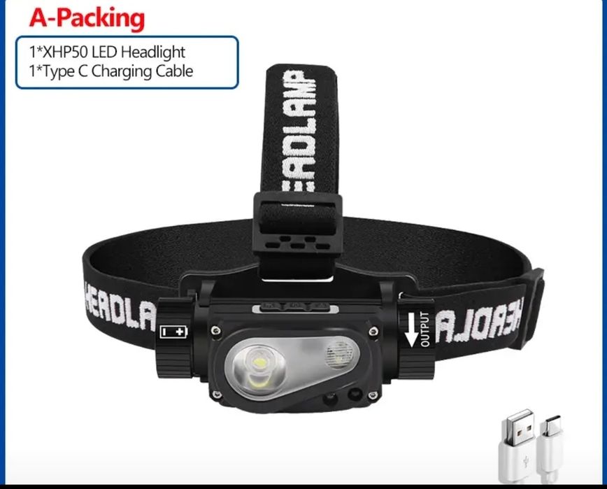 Фонарь наголовный, светодиодный.