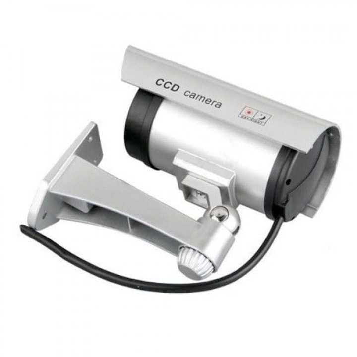 Фалшива охранителна камера Dummy IR Camera + LED светлина , Сива!
