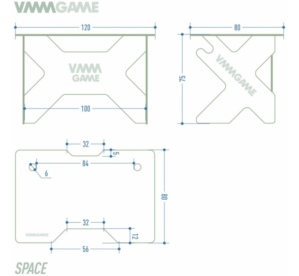 КОМПЬЮТЕРНЫЙ СТОЛ vmmgame space 120 SET ST-1WWE-SET, 120x80x77 см
