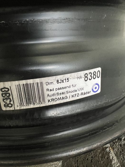 Железни джанти 5x100 15 6j et38 Audi Seat Skoda Vw