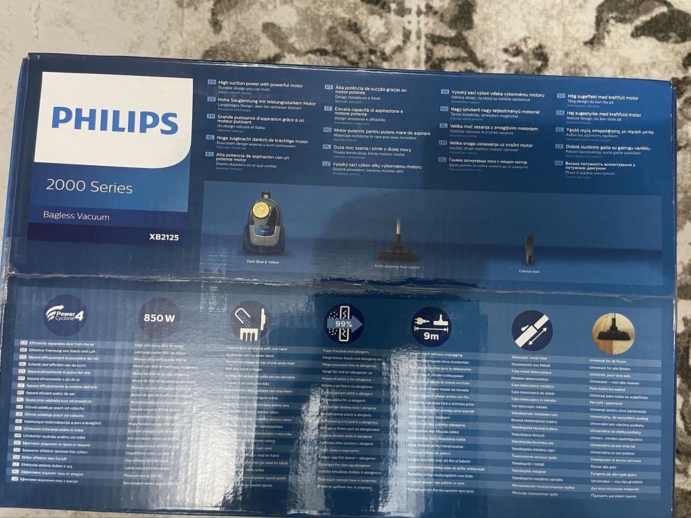 Aspirator fără sac Philips seria 2000 XB2125/09 850W NOU