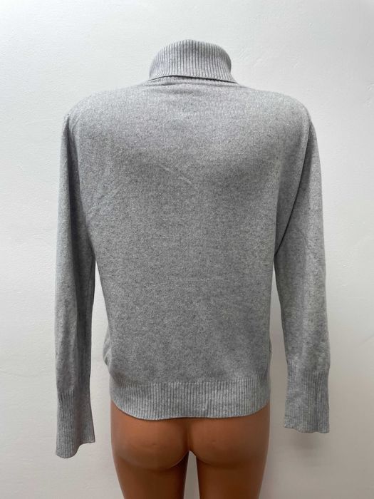 Дамски пуловер 42 - L КОПРИНА и КАШМИР поло яка сив