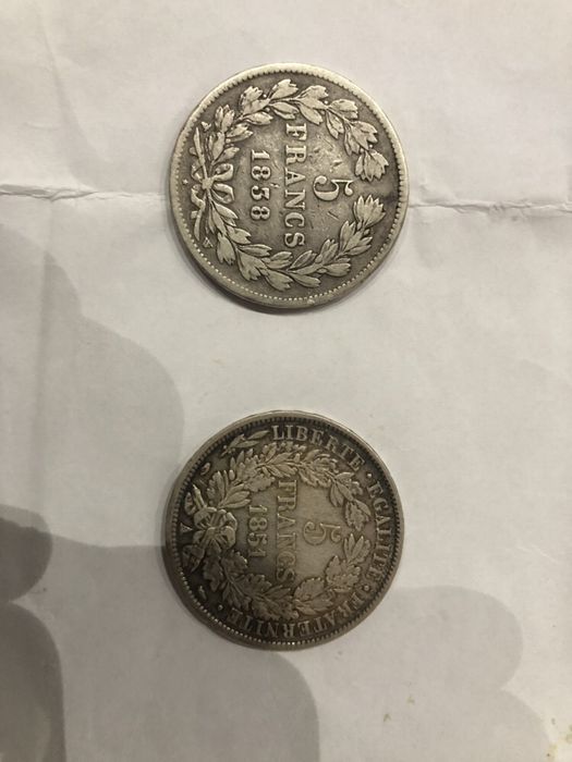 Монеты. Серебрянный франк