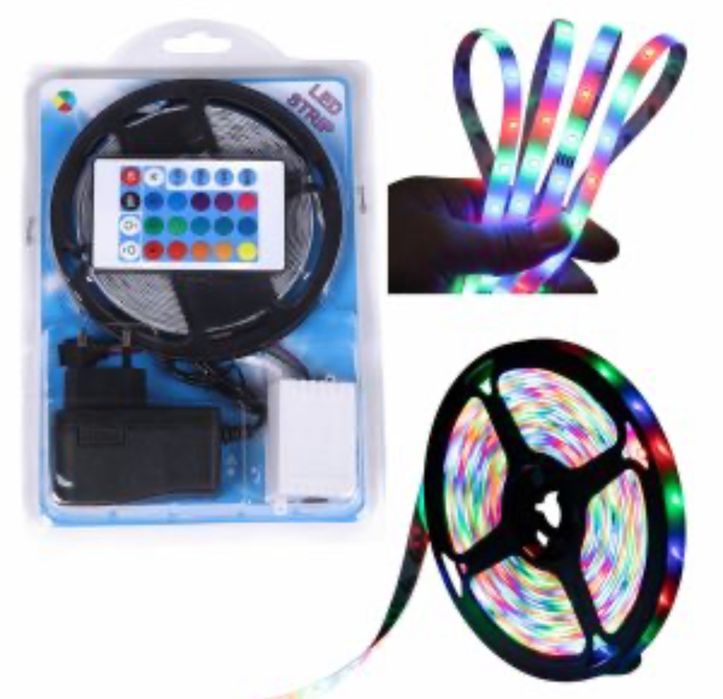 Banda LED, RGB, 10m, 12V, Telecomanda
