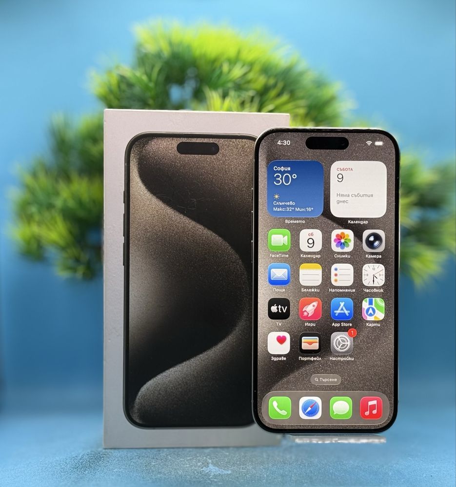 ГАРАНЦИОНЕН!!! Apple iPhone 15 Pro, 128GB, 5G, Natural Titanium