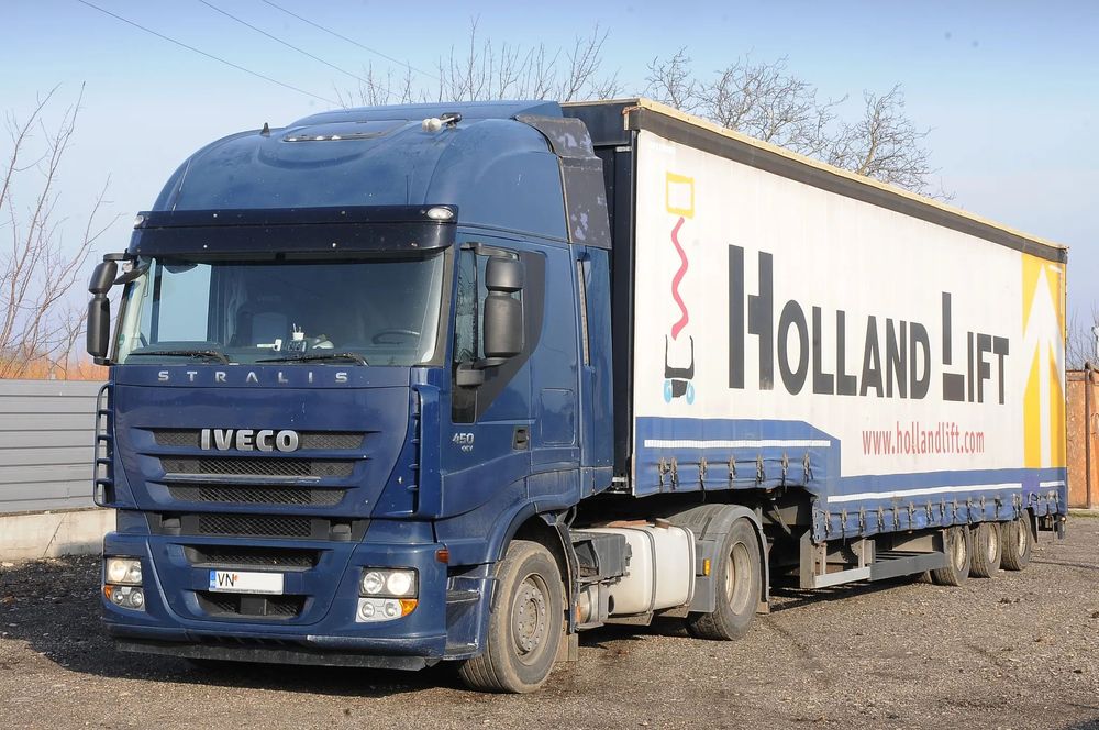 Iveco Stralis 450 anul 2010 E5 AC Webasto Ansamblu CapTractor+Semiremorca Trailer Închis Jumbo 2008 decopertabil