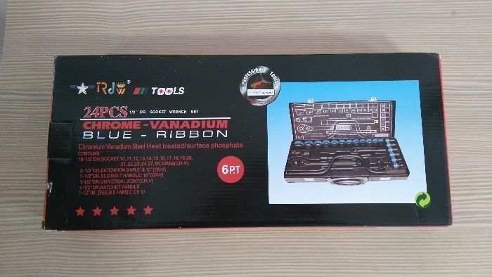 Trusa chei tubulare impact 24 piese /pcs chrom-vanadium