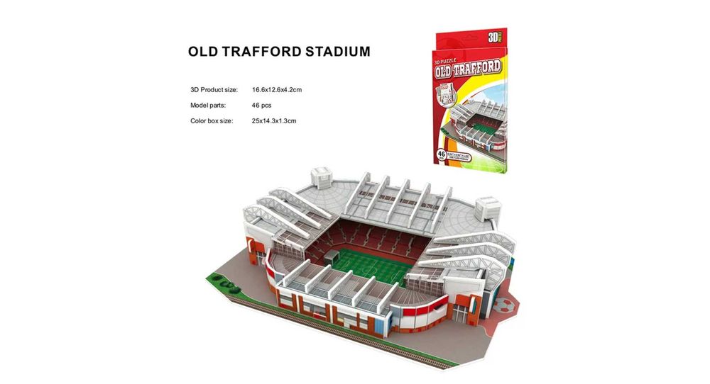 Puzzle 3D Stadion Fotbal Manchester United-Old Trafford,46 Piese