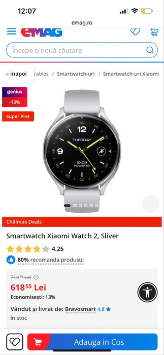 Smart Watch Xiaomi 2 Silver