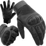 Manusi Moto Titan,cu Intarituri de plastic,Negre,Marime XL