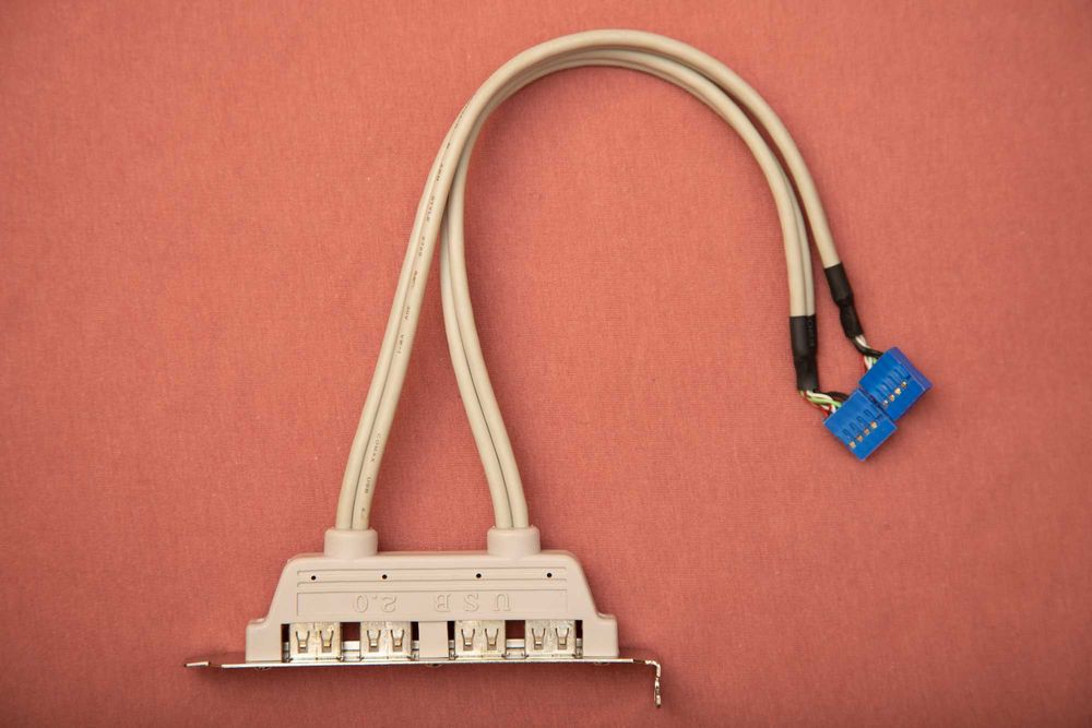 Bracket USB dual 4 port