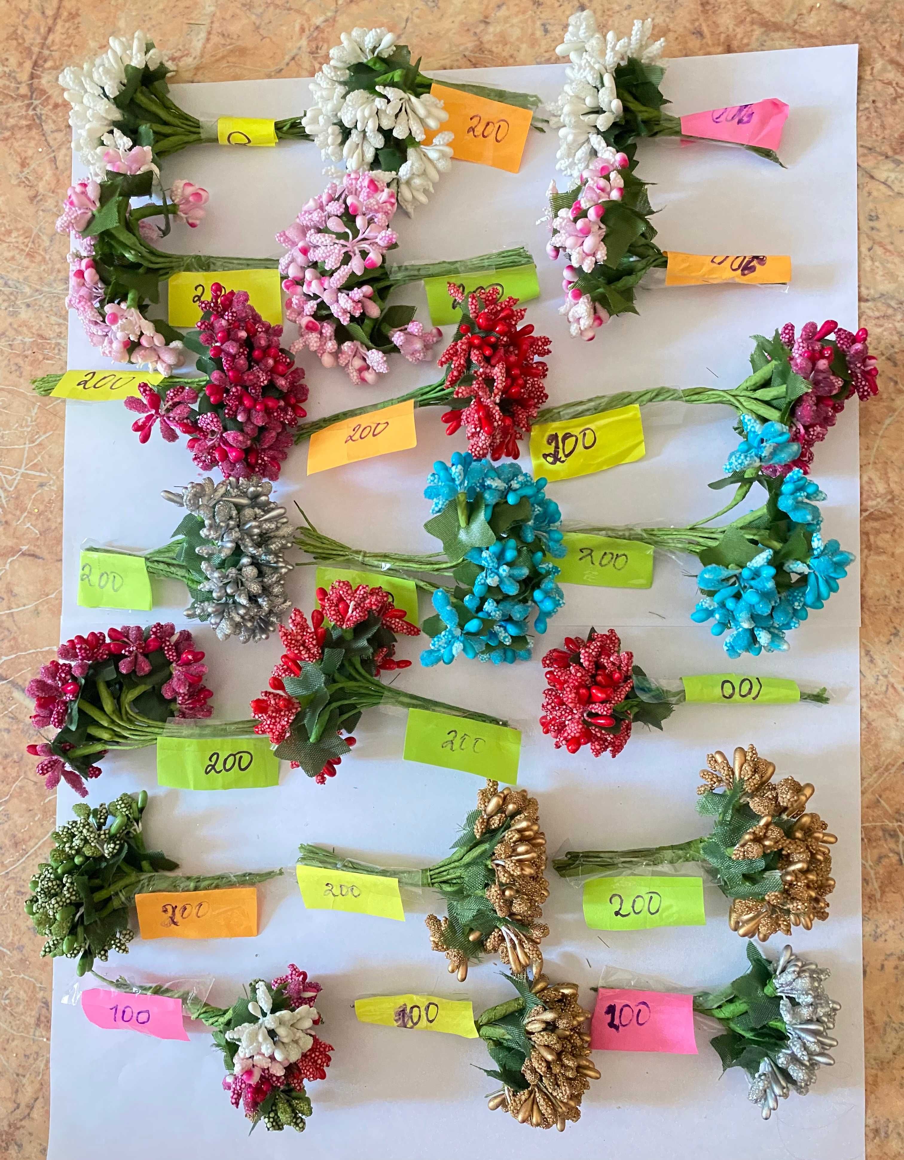 Цветки Ягоды Лепестки для скрапбукинга поделок рукоделия декорирования