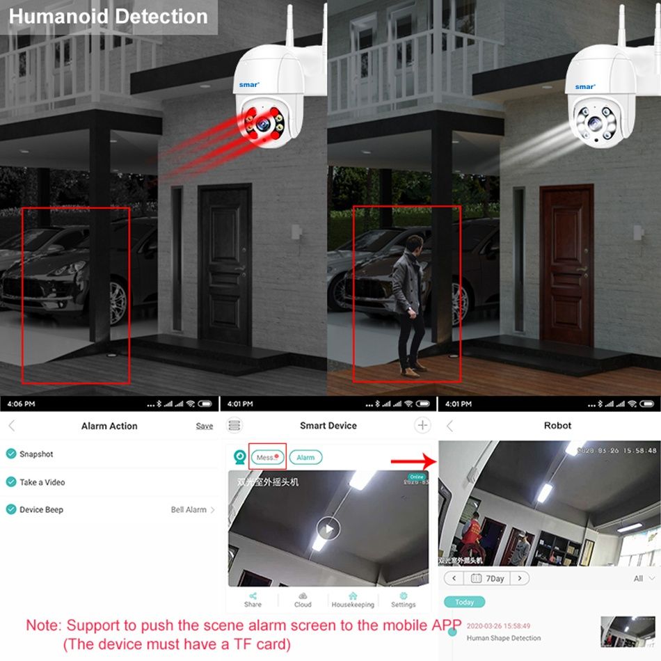 audio IP камера H.265 Wifi 8MP IP camera 4k HD PTZ auto tracking
