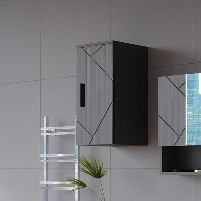 Шкаф за баня Vicco Irma висок гланц антрацит 30 x 59 см