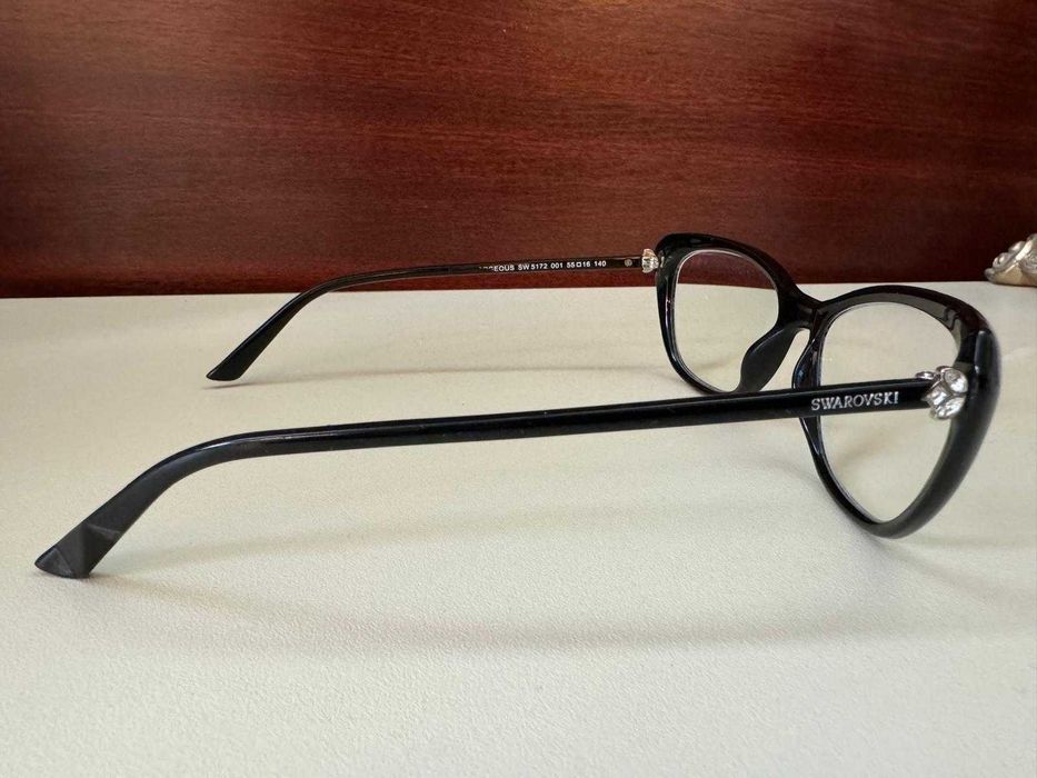 OCHELARI Dama - Swarovski SW5172 Black 001 Cat Eye Plastic Eyeglasses