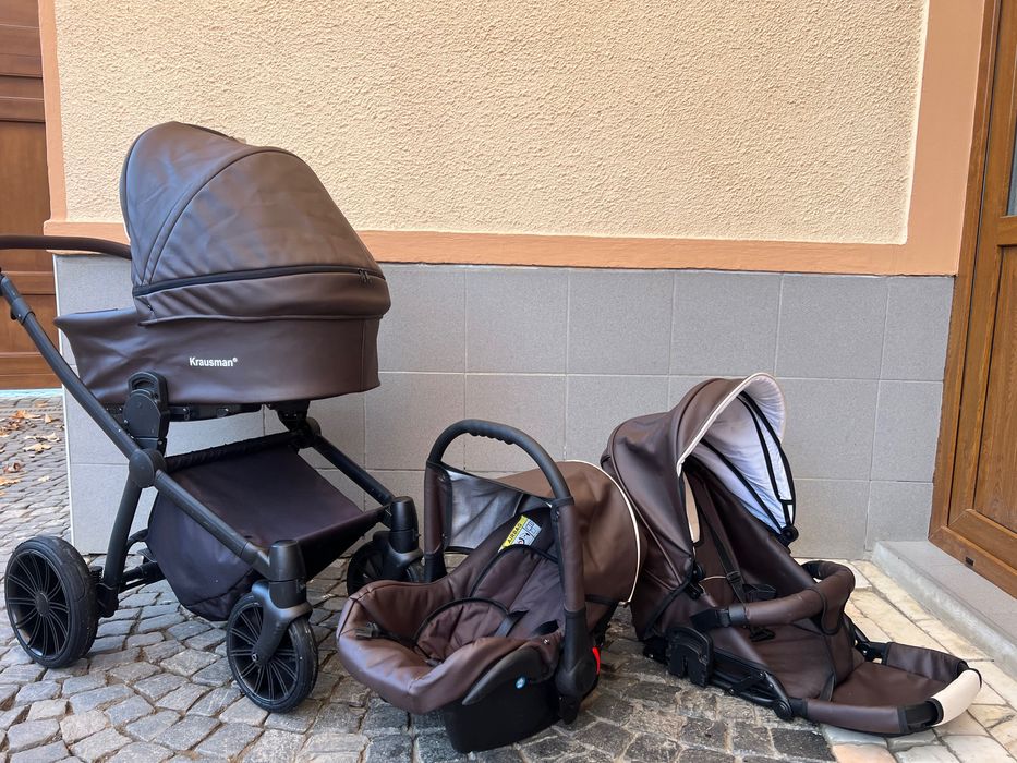 Cărucior Krausman 3 in 1 Rider Soft Brown.testatADC