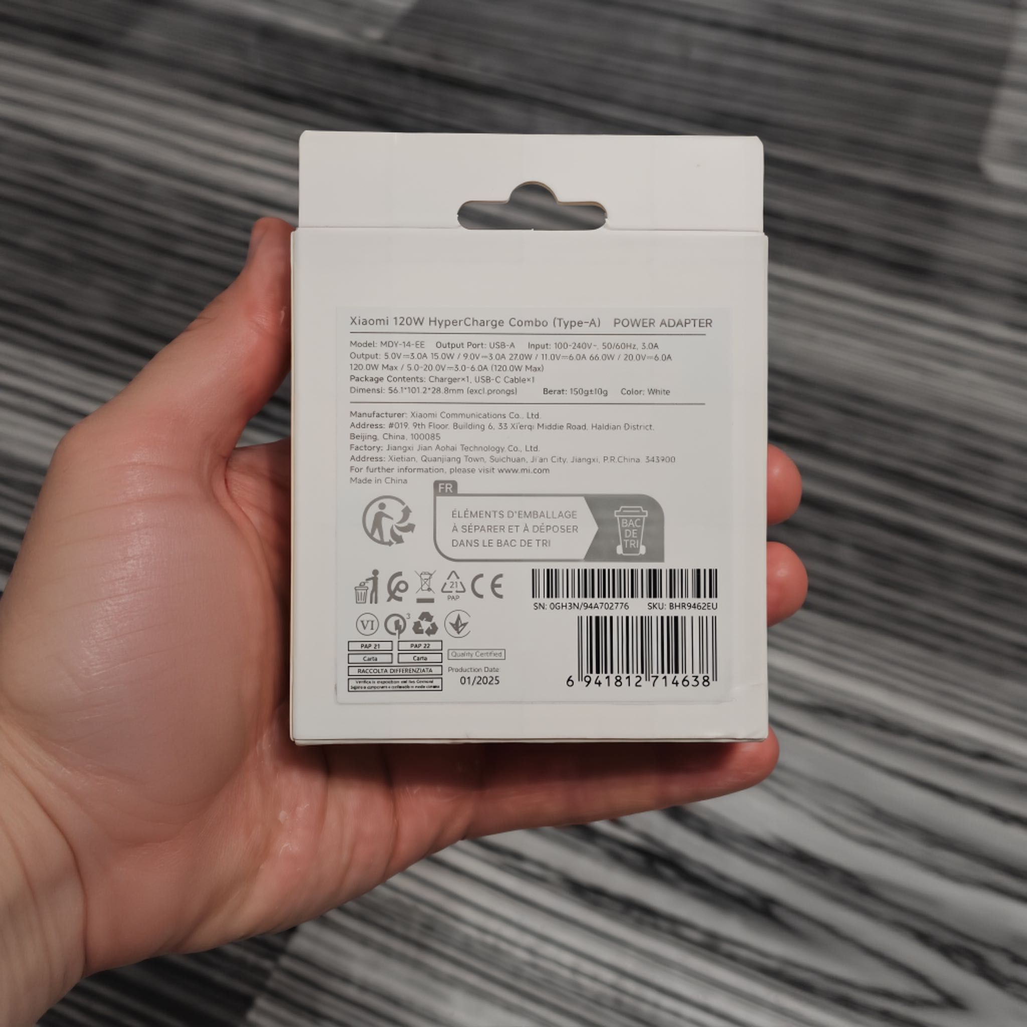 Incarcator 120W + cablu Type-C compatibil Xiaomi Mi 11/12/13