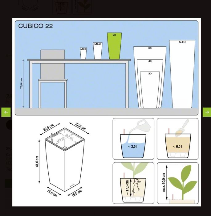 Ghiveci Lechuza cubico