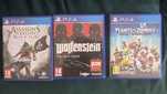 Assasin Creed, Wolfenstein, Plants Zombies PS4