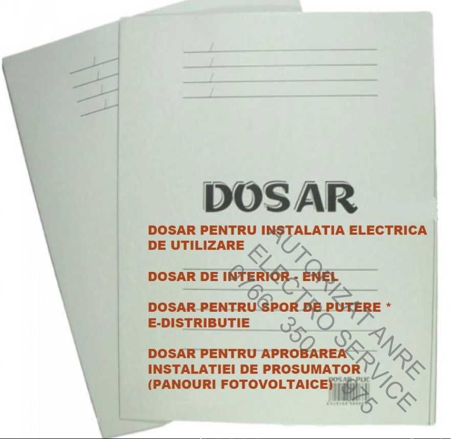 Dosar pentru instalatia electrica de utilizare ENEL E-DISTRIBUTIE