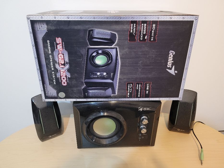 Negociabil vand boxe Genius SW-G2.1 1200 30 Watts cu mufa jack