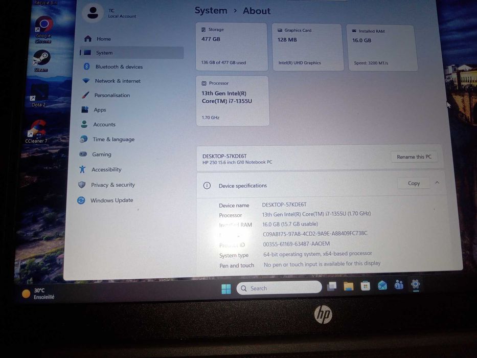 LAPTOP HP 13th Gen i7