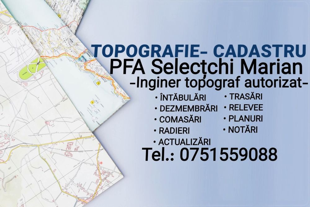 Inginer Topograf Autorizat Teren Intabulare Constructii PUZ Relevee