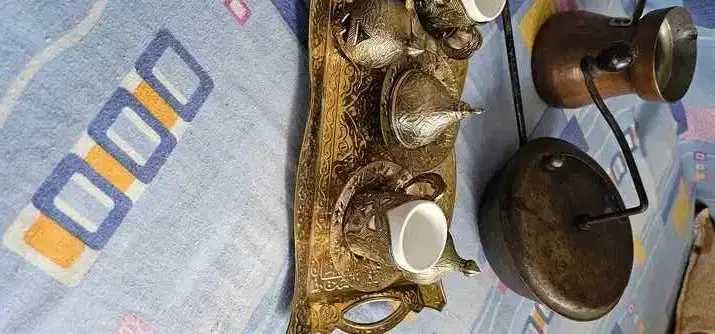 tigaie pentru prajit cafea ibric set servit cafea turceasca