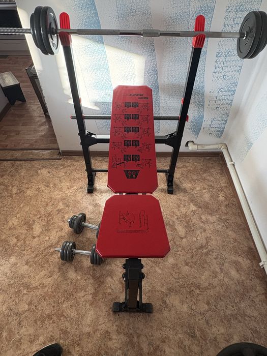 Штанга со скамьей