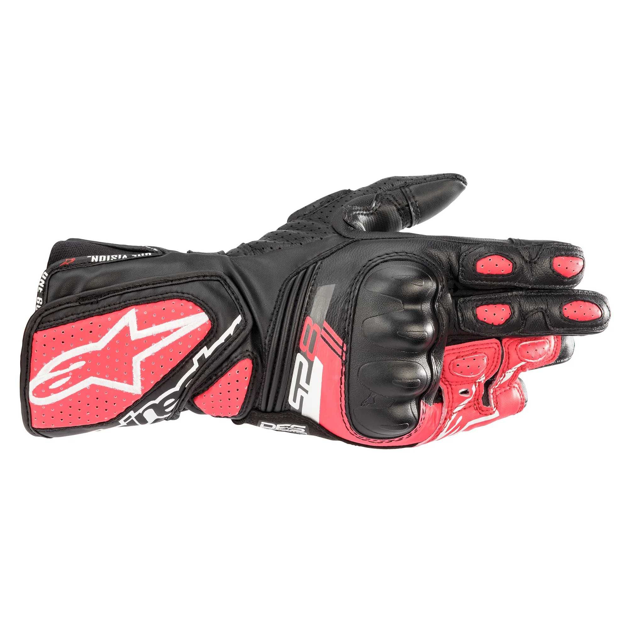 Дамски Кожени мото ръкавици ALPINESTARS SP-8 V3 STELLA AIR RED/BLACK