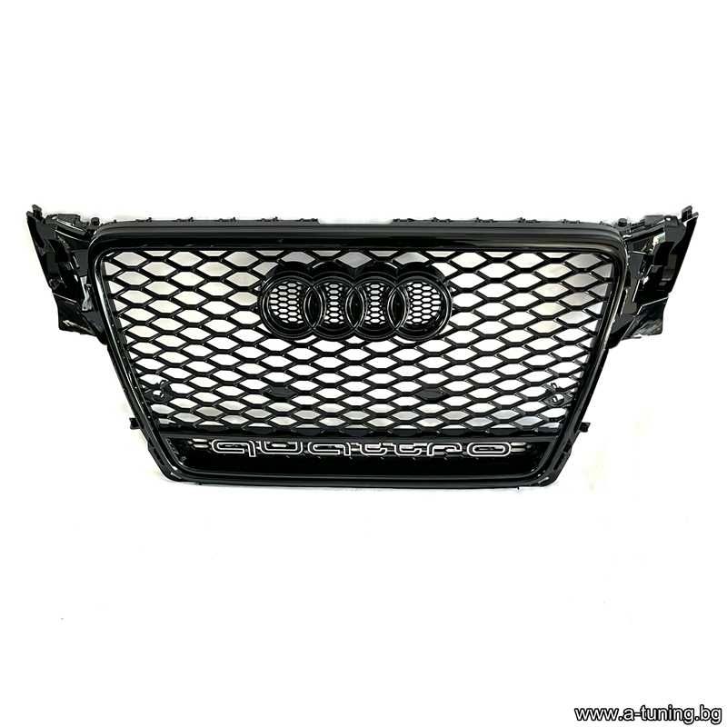 Решетка RS4 дизайн с Quattro за Ауди А4 B8 PF 2008,2009,2010,2011