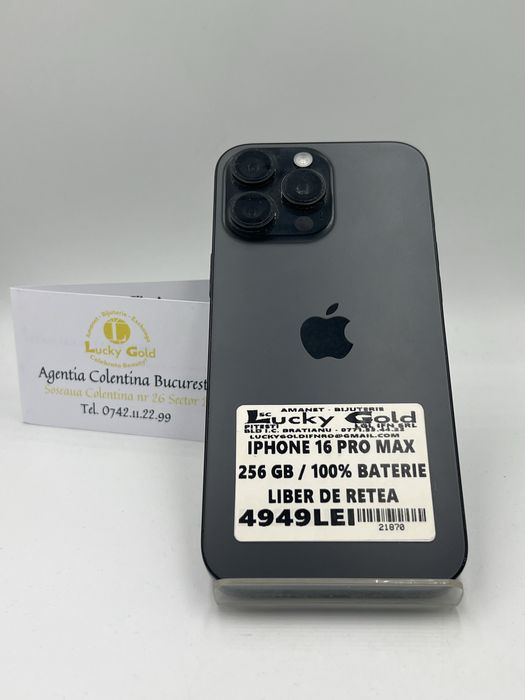 Iphone 16 Pro Max 256gb/100% baterie #21870
