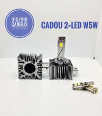 D1S D1R D2S D3S D4S D5S Becuri LED conversie Xenon Canbus Cadou 2×W5W