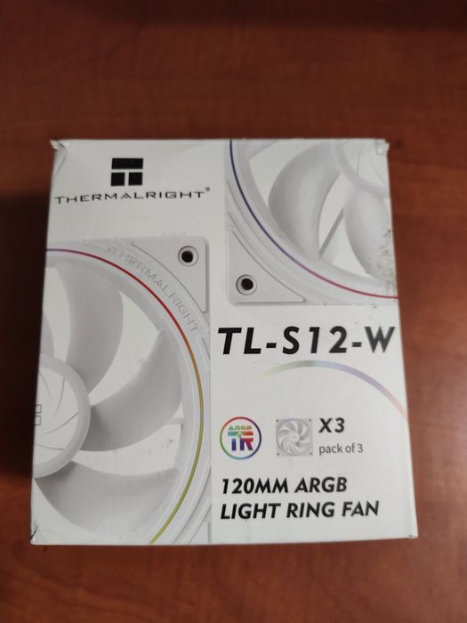 Set de ventilatoare 120mm argb ring 3 pack albe Thermalright ,noi.