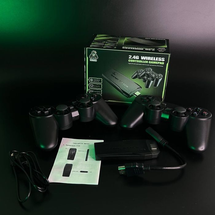 Game Stick 4K — 20 000+ игр, 2 Беспроводных Джойстика | 13 900 тг