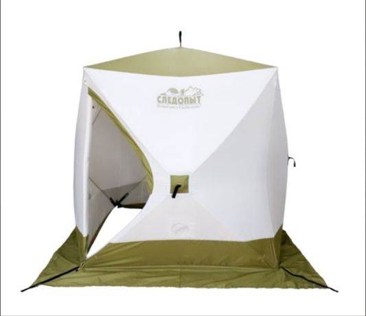 Зимняя палатка для рыбалки Следопыт Куб Premium 2.1х2.1, трехслойная,