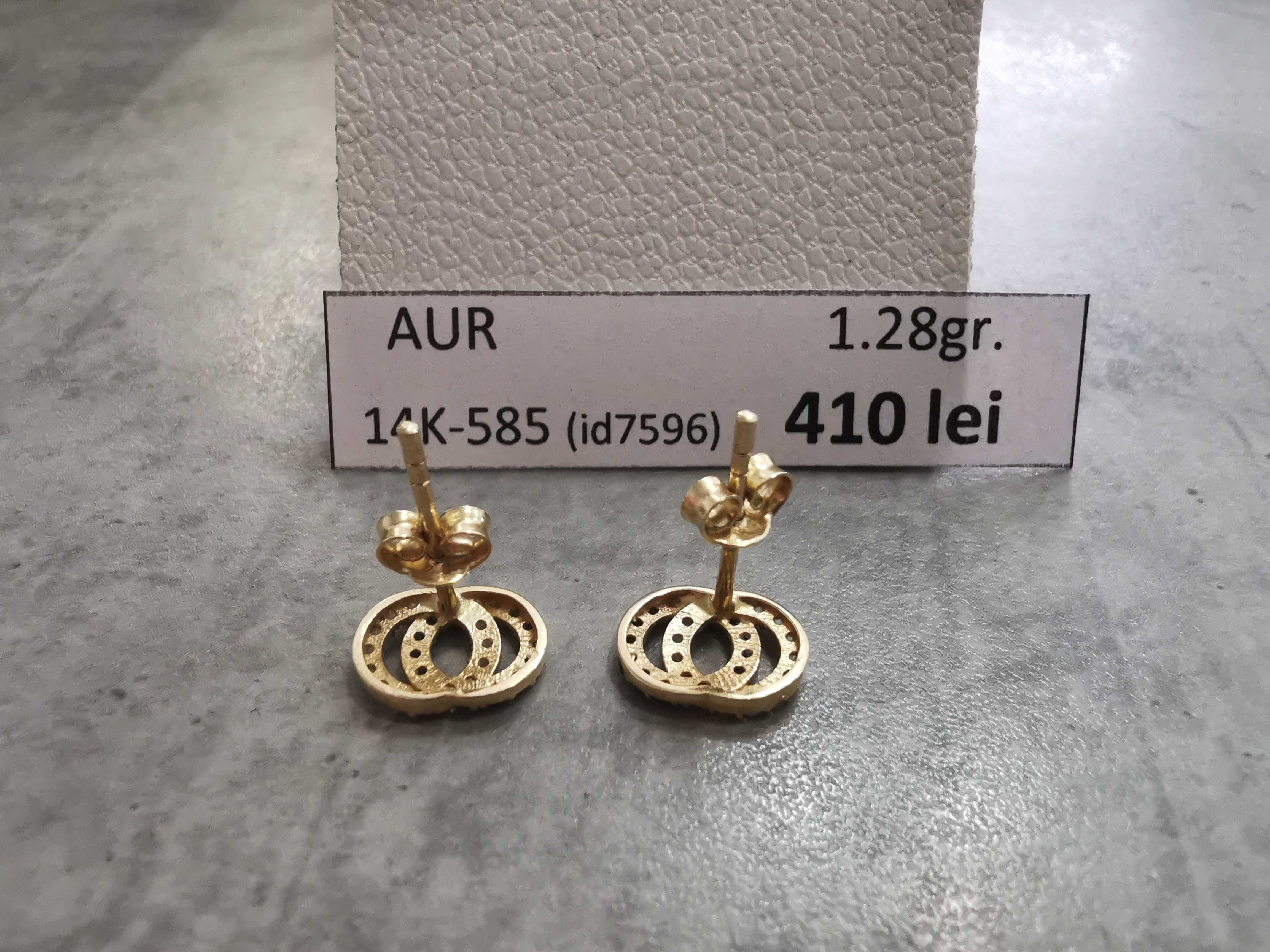 Cercei aur 14 Karate (1.28 grame) ID7596
