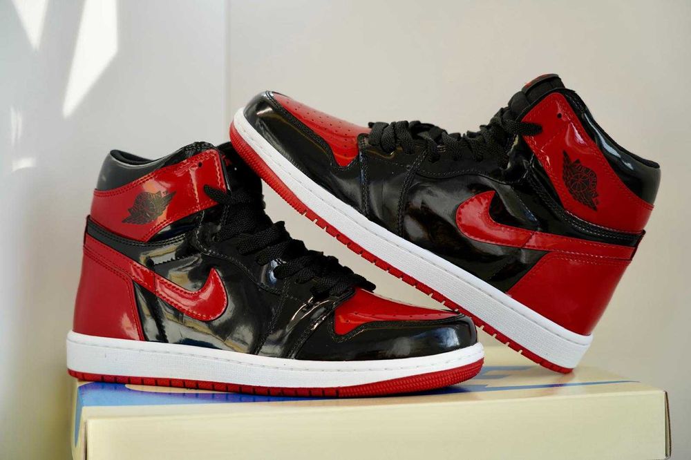 Adidasi jordan 1 patent cu cutie verificare GRATUITA NOI Piele premium