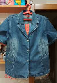 Новая. Джинсовая рубашка,  пиджак.  XXL, 48-52 размер.