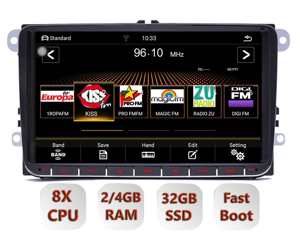 Navigatie VW Scirocco Octacore 4+32GB DSP SIM 4G Carplay Android auto