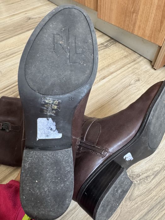 Уникални ботуши естествена кожа Ralph Lauren! 38,5 н
