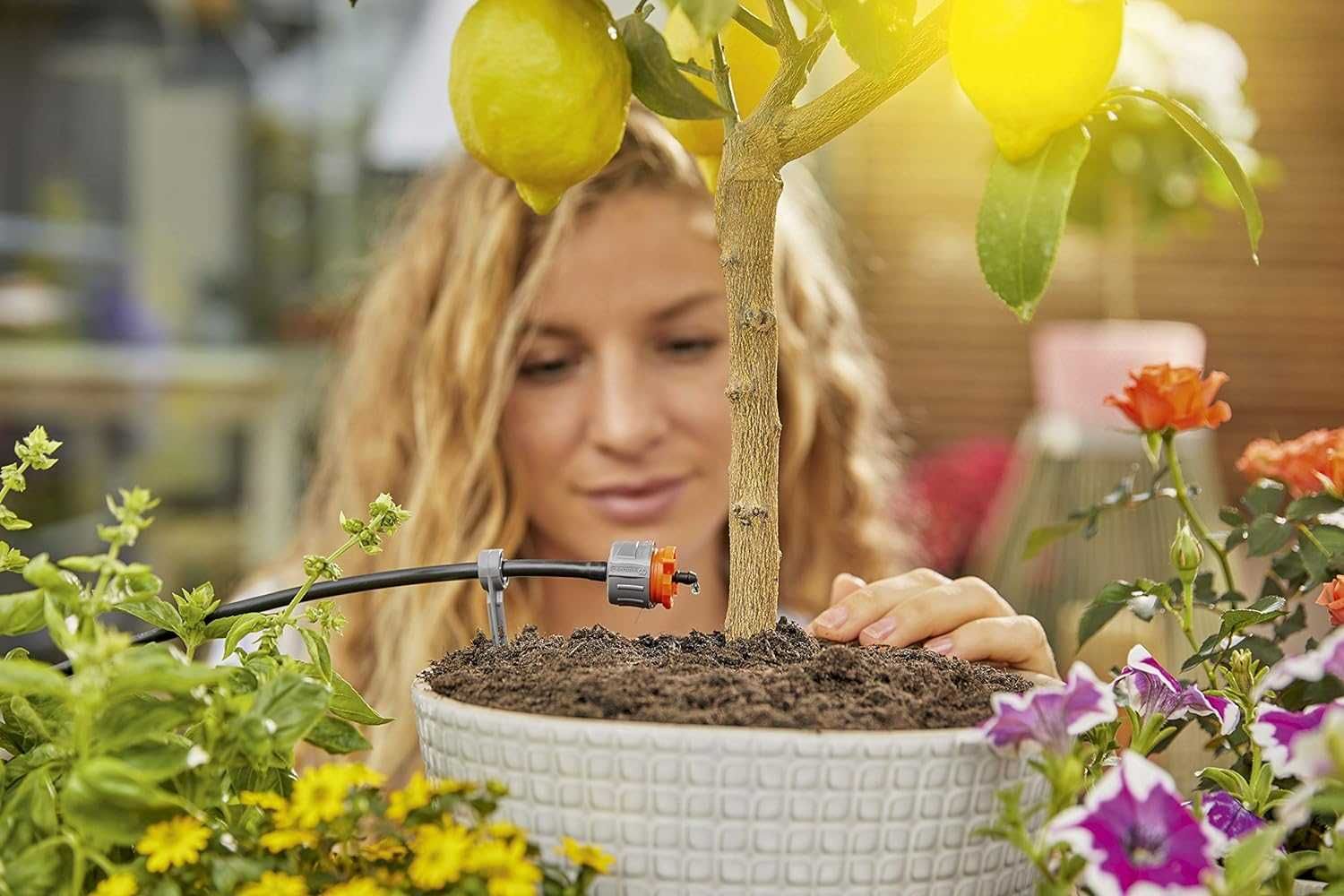 Set de irigare automata plante, balcon Gardena Solar Aquabloom