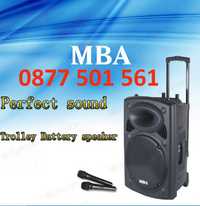 Нова  MBA F15 ULTRA LUX 5000w с 2 микрофона  Караоке Колона акумулатор