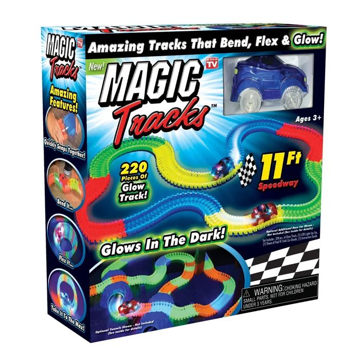 Голяма Светеща Писта с колички Magic Track, 220 части
